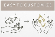Hand occult logo template 1#, a Branding & Logo Template by Piixypeach (Thumbnail 5 of 9)