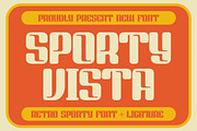 Sporty Vista Retro Font, a Sans Serif Font by Storytype Studio (Thumbnail 1 of 15)