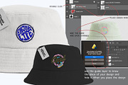 embroidery bucket hat PSD Mockup, a Hat Mockup by NH graphic (Thumbnail 2 of 4)