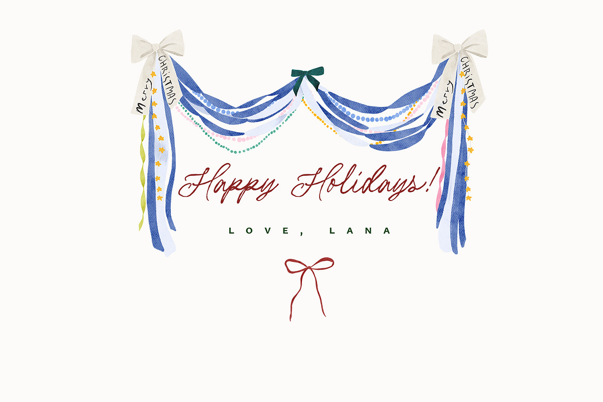Hand-Painted Christmas Decor Garland, a Seasonal Illustration by Lana Elanor (Photo 11 of 11)
