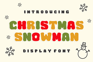 Christmas Snowman, a Font by Limited.studio