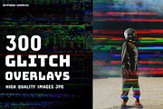 300 Glitch Overlays JPG, a Texture Graphic by Chipshpow Graphics (Thumbnail 1 of 6)
