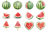 Watermelon Clipart, Pink Watermelon, an Illustration by Design Market (Thumbnail 3 of 4)