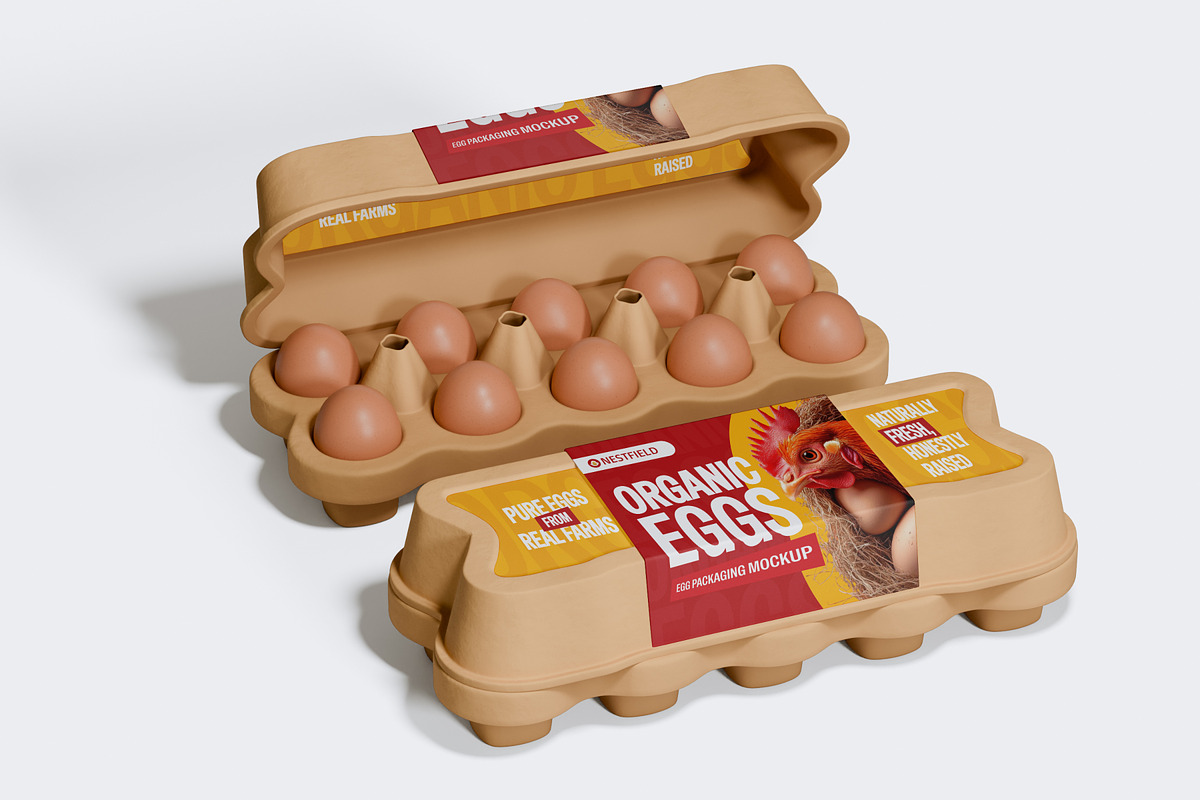 Egg Packaging Mockup, a Packaging Mockup by SLAB! Design (Photo 6 of 6)