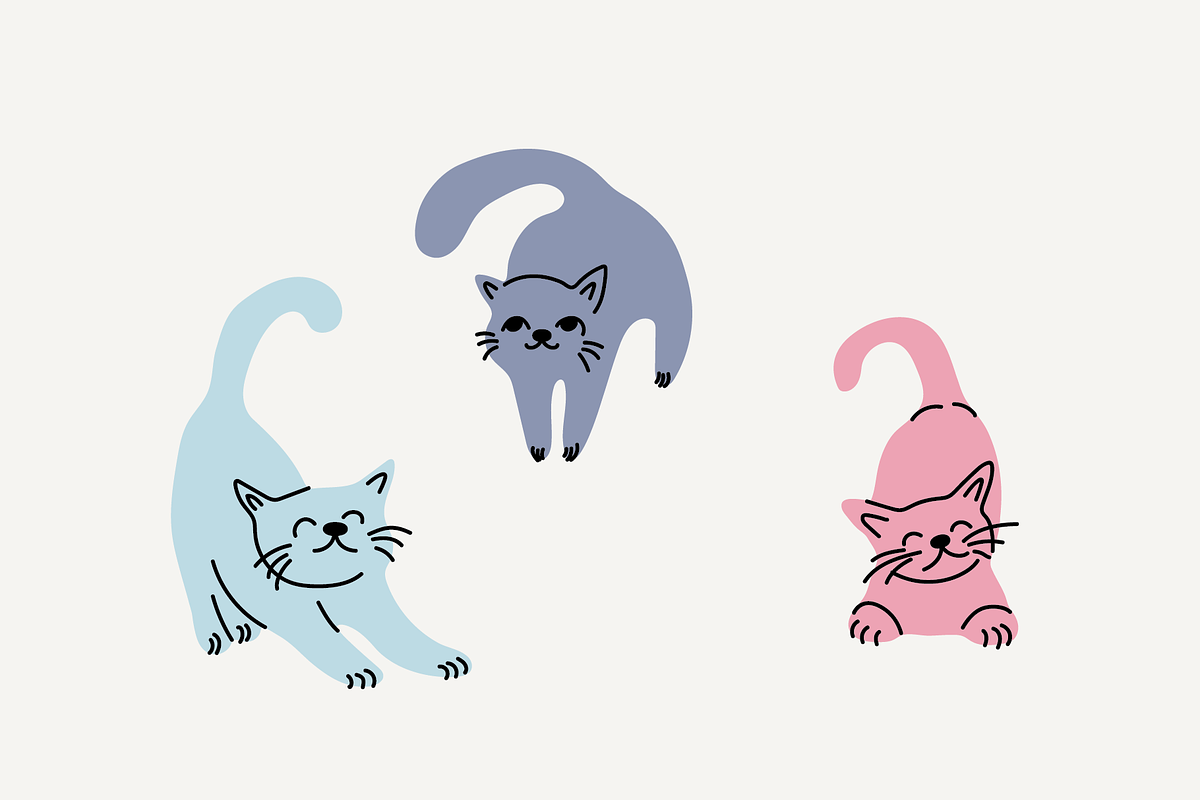 LAZY CATS (10 cats + patterns), an Animal Illustration by Bonfloret Studio (Photo 4 of 10)