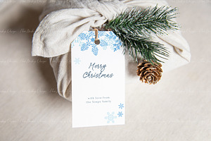 Christmas Gift Tag Mockup