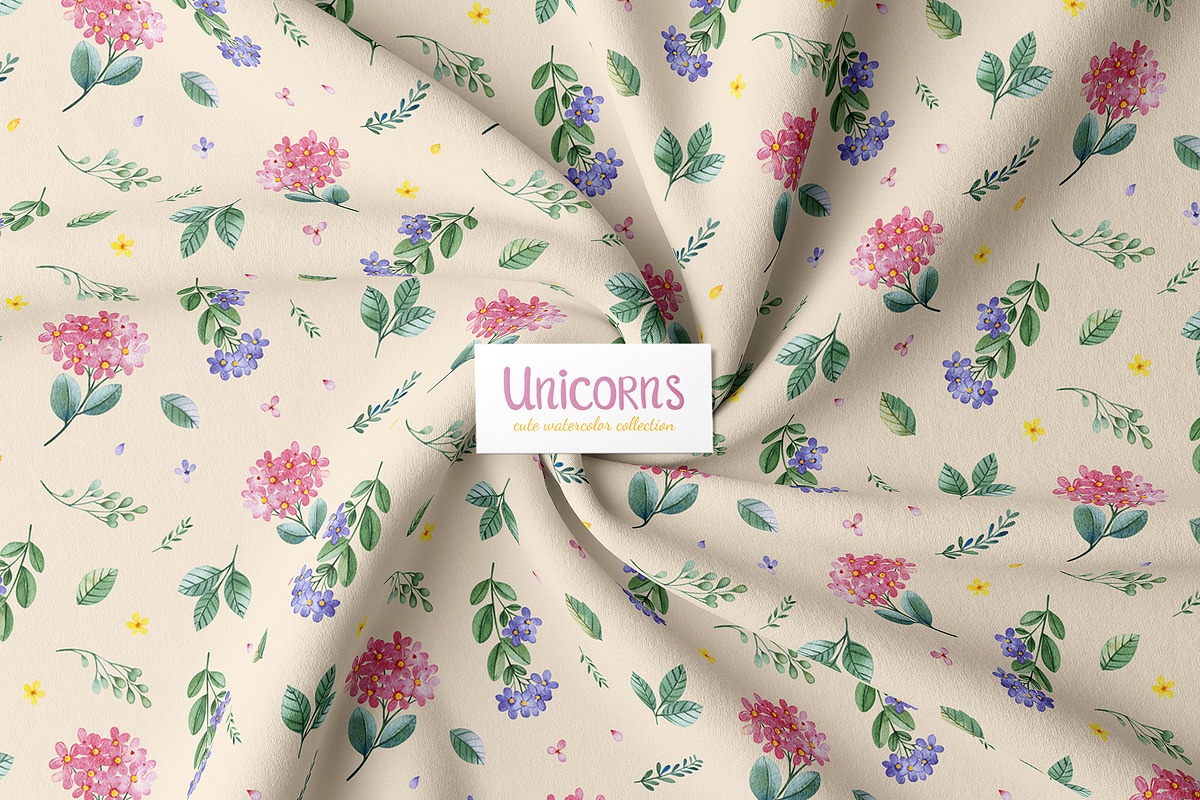 Unicorns.Cute watercolor collection, an Animal Illustration by Kate_Rina (Photo 12 of 16)