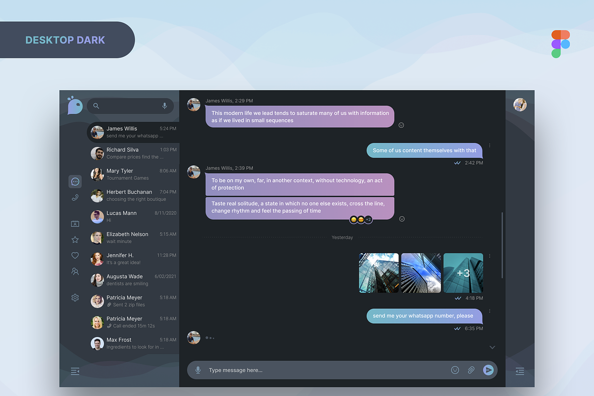 Uny Chat v1.0 - Figma Template, an App Template by emagweb (Photo 21 of 39)