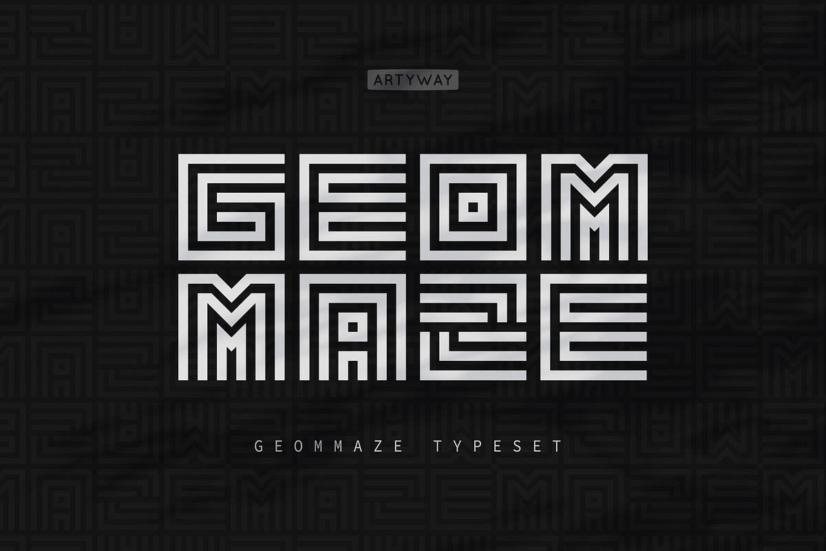 Geometric Maze Font