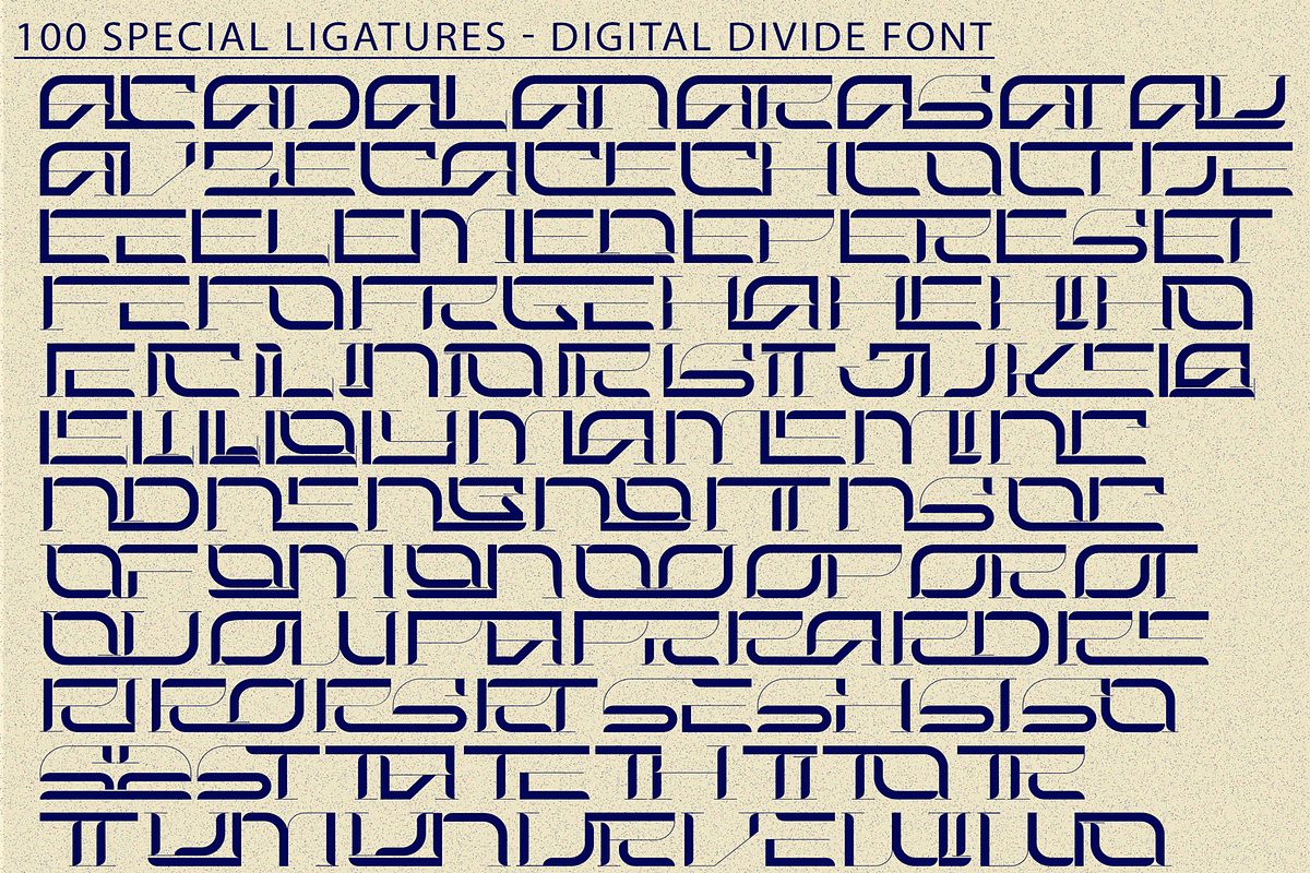 DIGITAL DIVIDE - FUTURISTIC FONT, a Sans Serif Font by 177Studio (Photo 7 of 8)