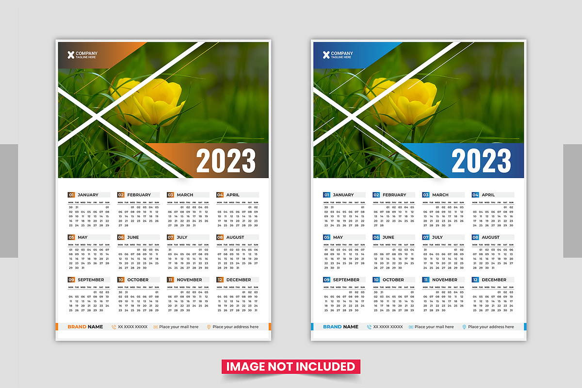 2023 Calendar design template, a Stationery Template by Pavel_design