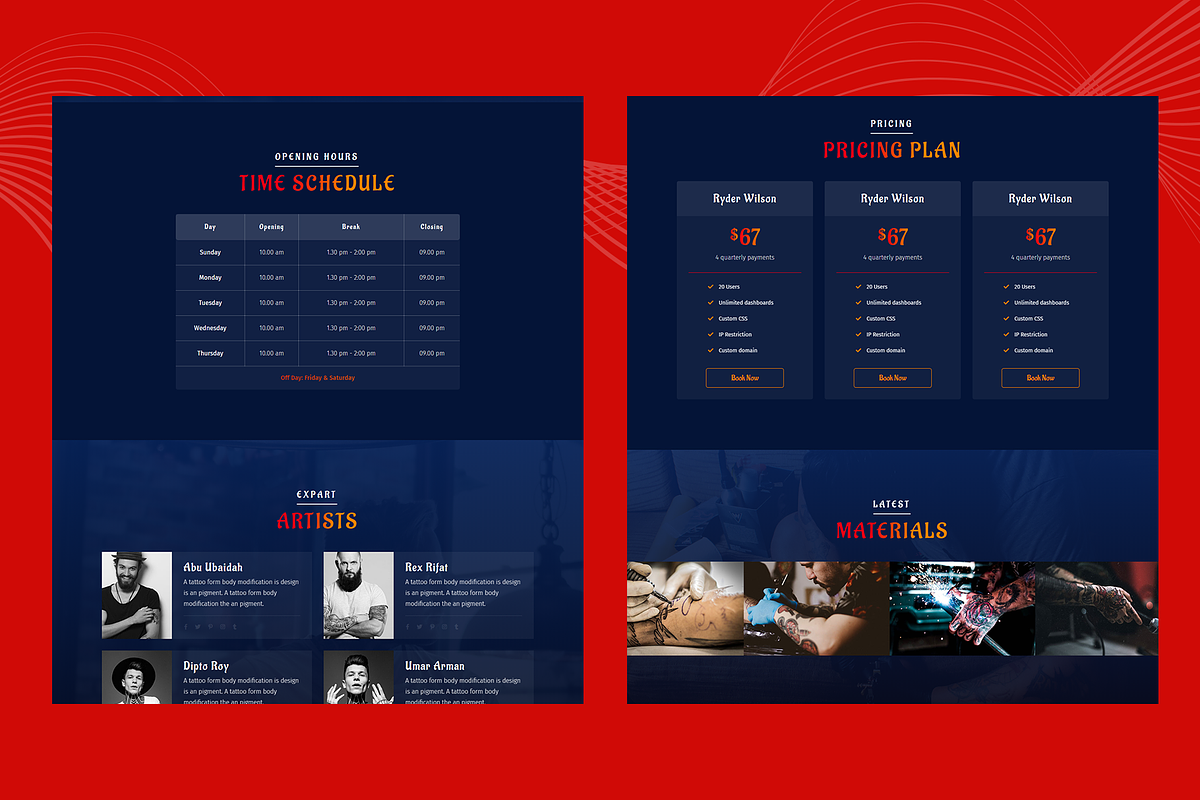 Tetixio -Tattoo Shop HTML Template, a HTML Template by THESOFTKING (Photo 2 of 2)