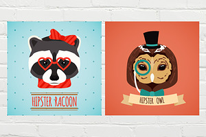 Hipster Animals Big Set