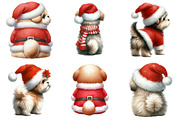 Funny Christmas Dog from Behind, a Seasonal Illustration by CitraGraphics (Thumbnail 3 of 6)