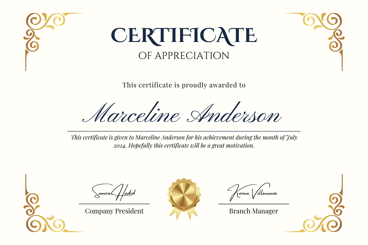 Certificate of Appreciation, a Presentation Template by Zoha Graphics (Photo 2 of 3)