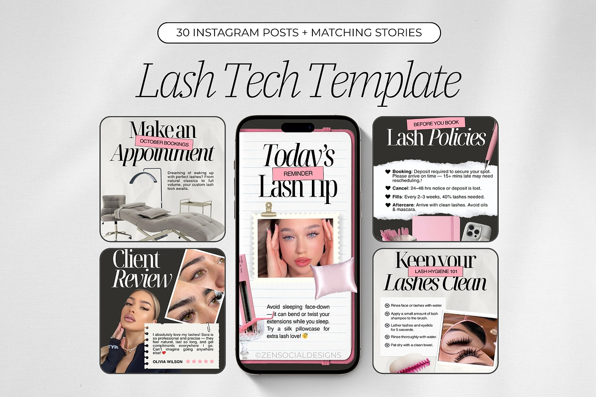 Lash Tech Instagram Templates