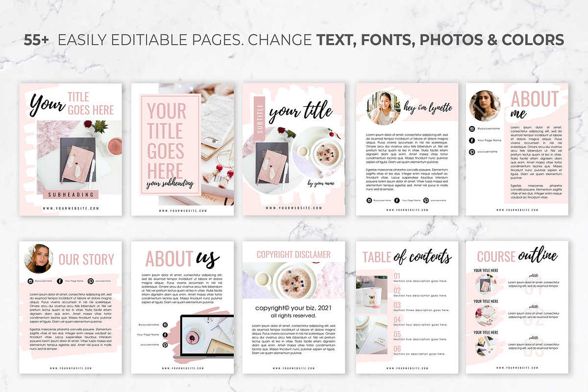 eCourse Workbook & Ebook for Canva, a Magazine Template by Thirty One Palms Studio (Photo 5 of 10)
