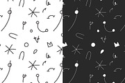 20 B&W hand drawn SEAMLESS PATTERNS, a Pattern Graphic by Studio.lize (Thumbnail 5 of 16)