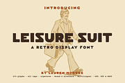 Leisure Suit | 70s Retro Font, a Sans Serif Font by Lauren Hodges (Thumbnail 1 of 13)