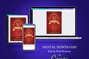 Red Gold Church Anniversary Banquet, a Flyer Template by Four C Graphic (Thumbnail 5 of 10)