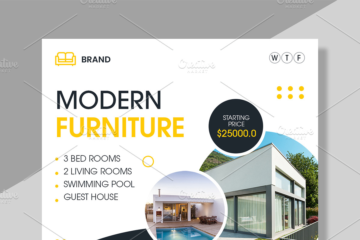 Dream Home Social Media Post, a Social Media Template by ClickPaint_Studio (Photo 3 of 4)