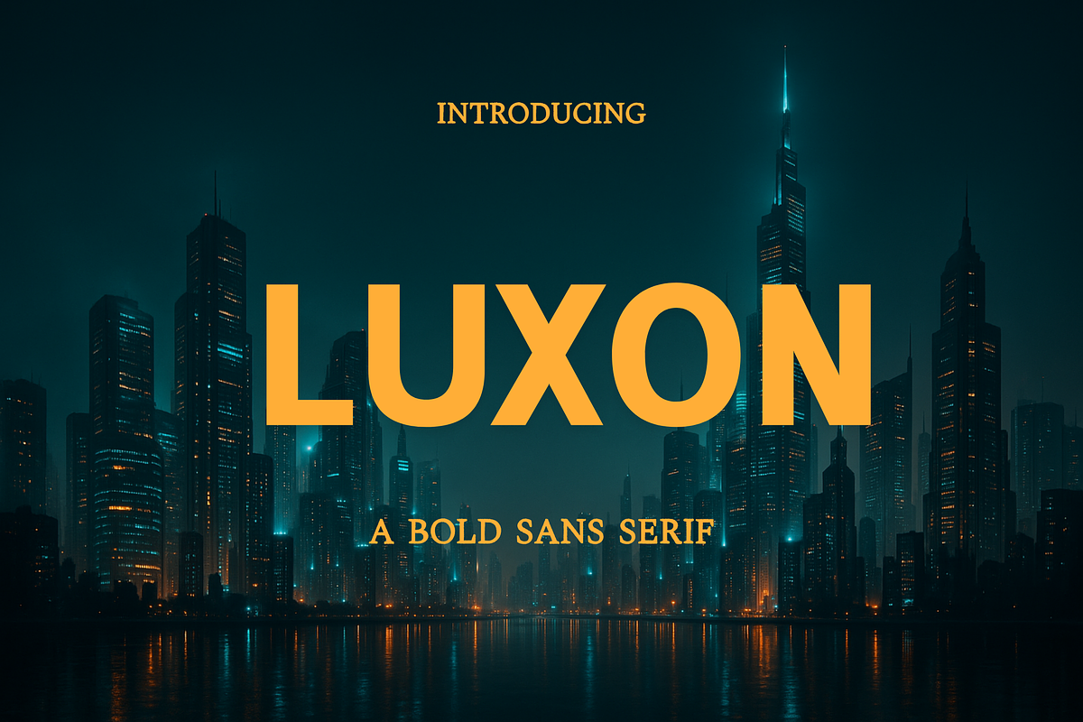 Luxon – Bold Sans Serif Font, a Sans Serif Font by Creativetacos (Photo 1 of 7)