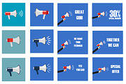 Megaphone set, a Background Graphic by Janoj's Store (Thumbnail 2 of 2)