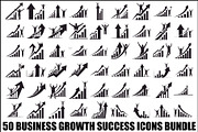 50 Business Growth Success Icons Bun, an Illustration by Designer_Momina (Thumbnail 1 of 51)