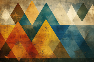 Triangle wallpaper in vintage blue, a Photo by Pavel_design