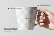 White Ceramic Coffee Mug Hand Mockup, a Cups & Container Mockup by Toasin Studio (Thumbnail 4 of 4)