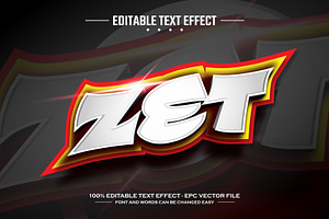 Zet 3D Editable Text Effect Template