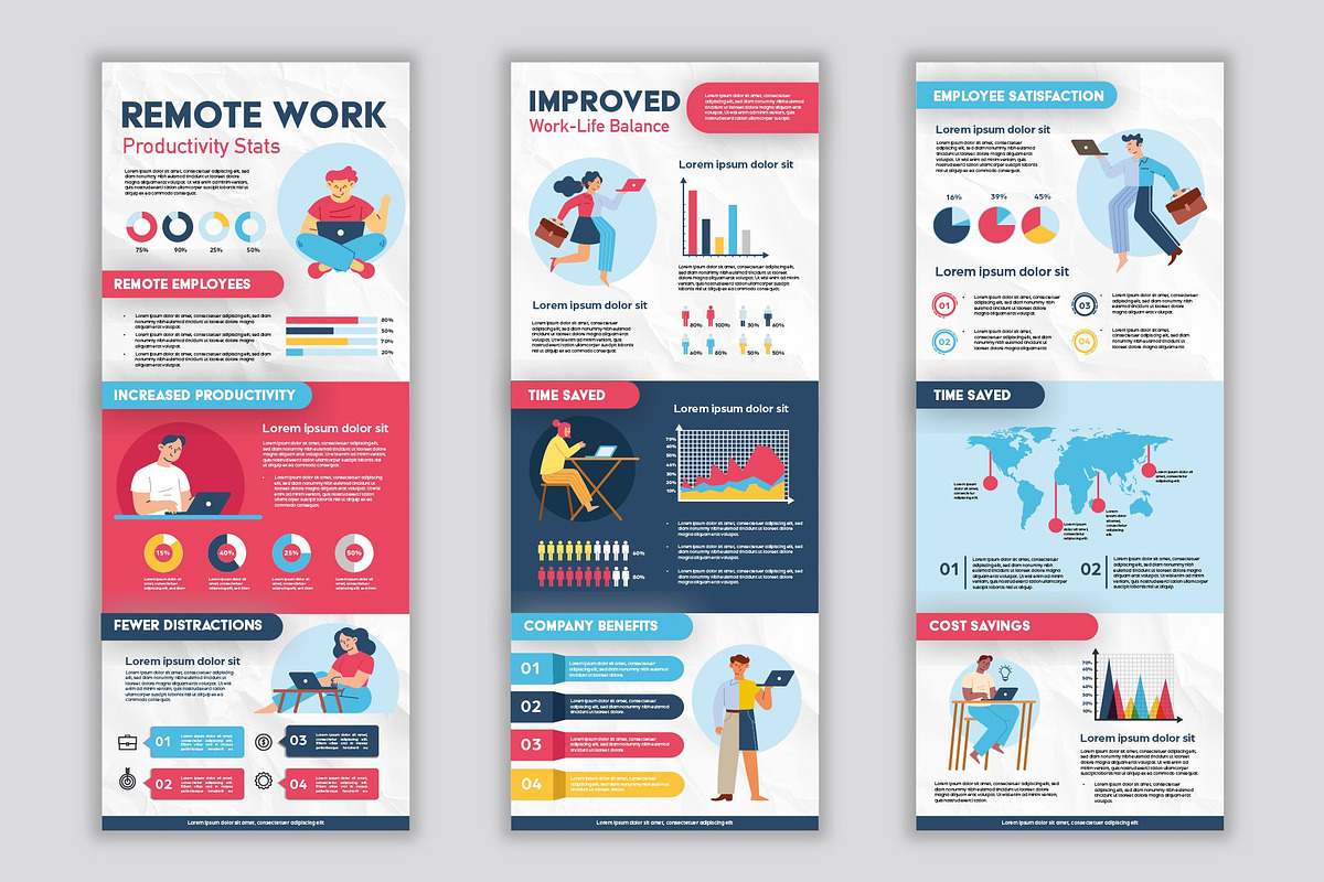 Remote Work Productivity Statistics, a Templates & Theme by studiogstock (Photo 1 of 2)