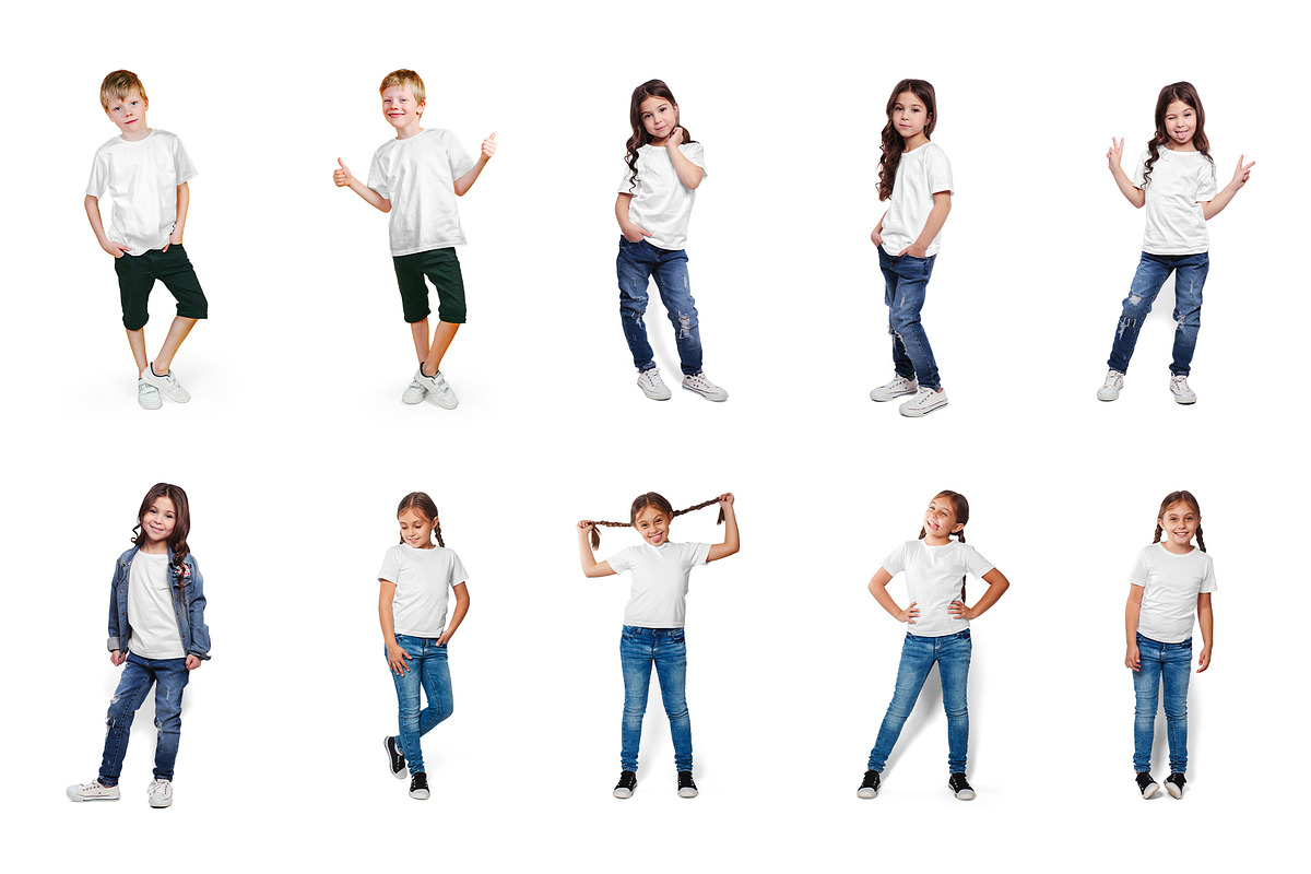 Mixed Kids T-Shirt PSD Mockups Vol6, a Shirt Mockup by Hi, Mock-Up! (Photo 15 of 15)