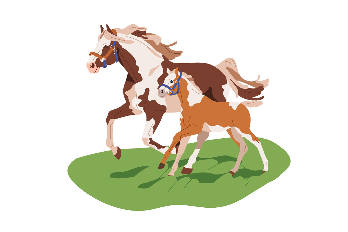 Horses, equine animals running set, an Animal Illustration by Good Studio (Photo 2 of 13)