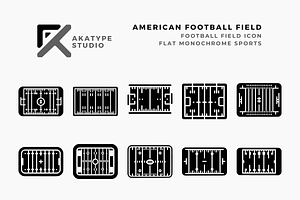 American Football Field Icon Vector, an Icon by Akatype Studio