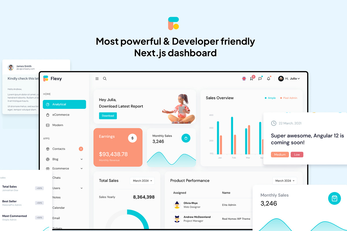 Flexy Nextjs Admin Template, a Templates & Theme by WrapPixel (Photo 2 of 7)
