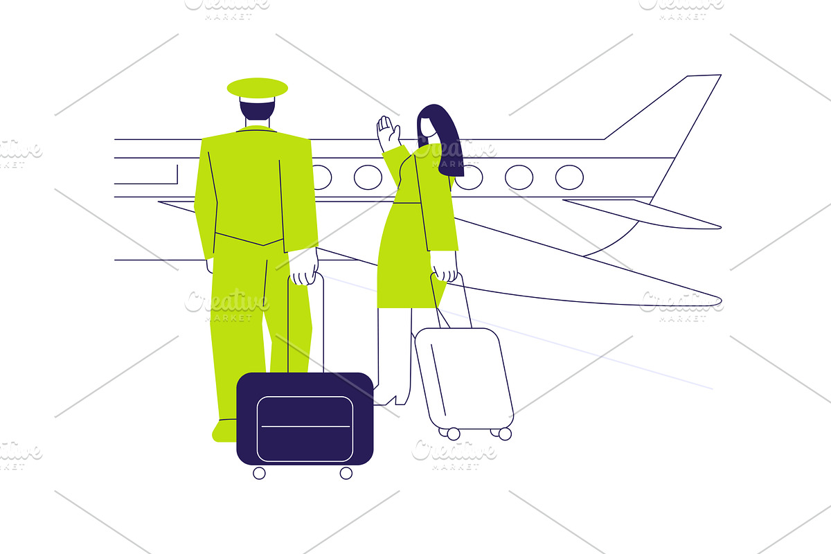 Aircraft crew abstract concept, a Transportation Illustration by Visual Generation