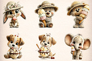 Whimsical Animals Ice Cream Clipart, an Illustration by Digital Artistic99 (Thumbnail 4 of 11)
