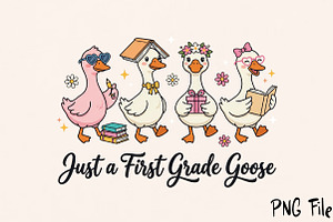 Just a First Grade Goose PNG, a Seasonal Illustration by Rose Art