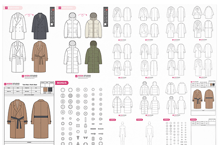Vector Coat and Down Jacket Design