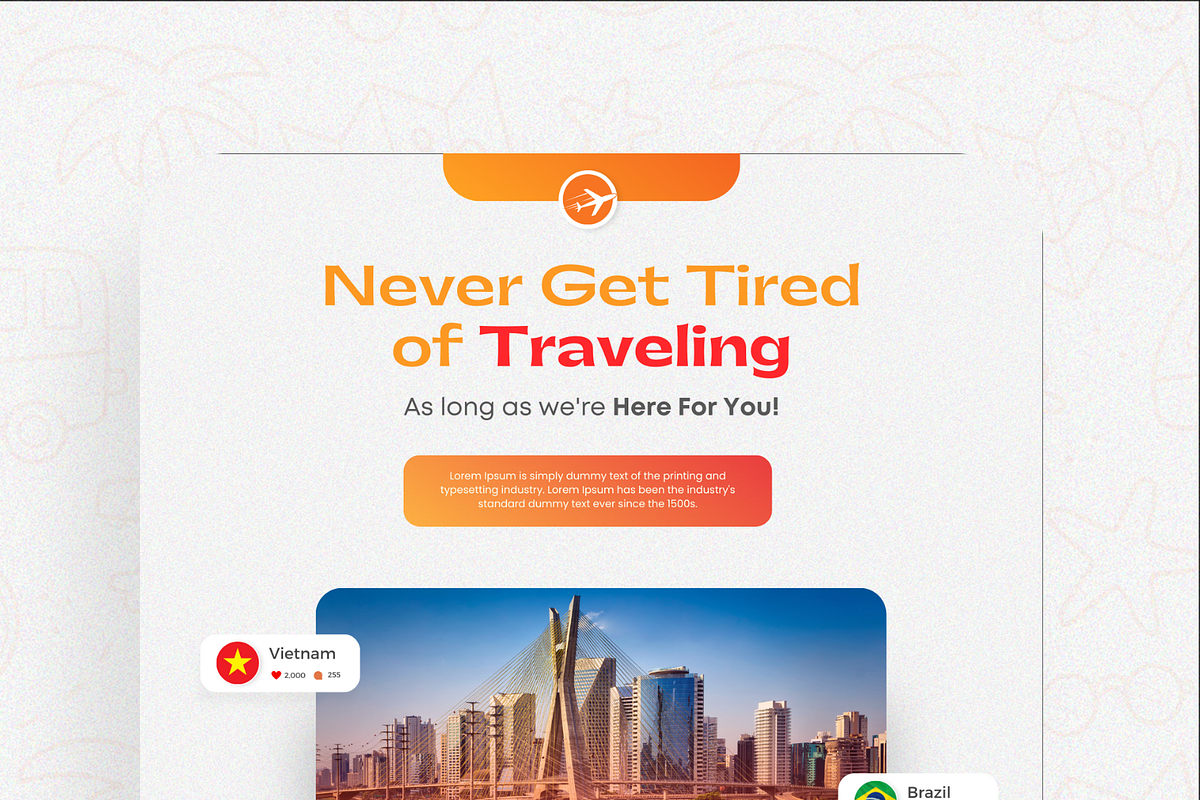 Travels Canva Design Templates, a Social Media Template by Exceptionalways (Photo 13 of 40)