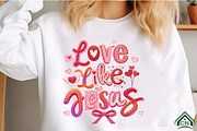 Faux Yarn Love like Jesus Png, an Illustration by Craft Nest (Thumbnail 4 of 4)