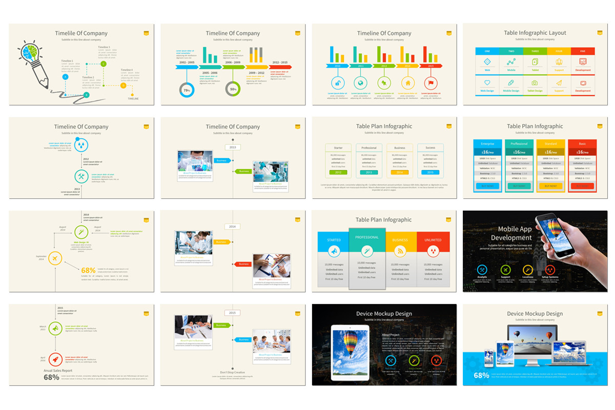 Business Annual Report 2016 Template, a Presentation Template by UniqueStudio (Photo 9 of 13)