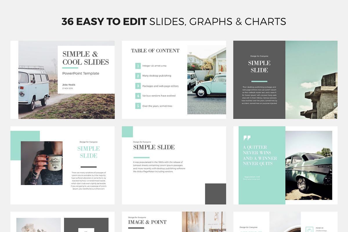 Simple & Cool PowerPoint Template, a Presentation Template by Wipavee (Photo 4 of 5)