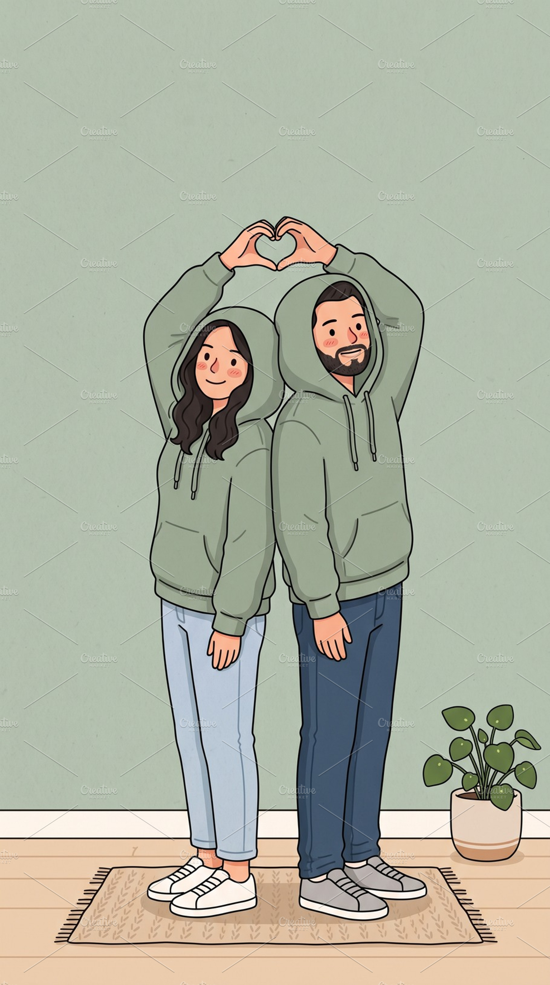 Cute Couple Wallpaper Hoddie, a Wallpaper Photo by microtasker