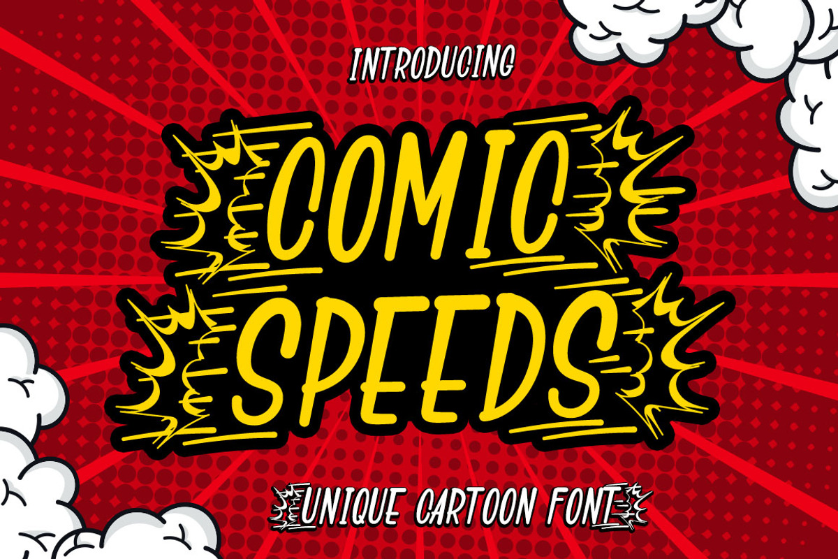 Comic Speeds - Cartoon Font, a Sans Serif Font by Kotak Kuning Studio (Photo 1 of 5)