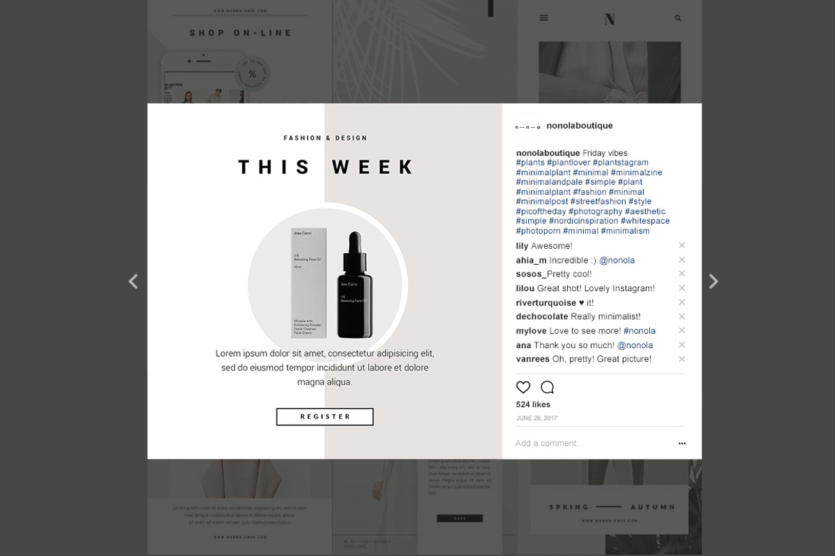 Fashion Social Media Pack • Nanna, a Social Media Template by Nonola (Photo 4 of 9)