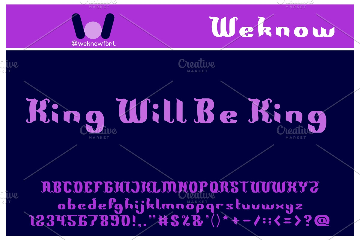 King Will Be King font, a Font by weknow (Photo 1 of 5)