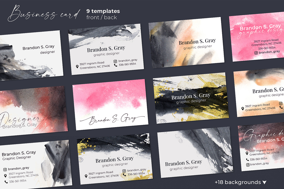 Abstract Watercolor Set. Expression, a Decorative Illustration by LeiaSW (Photo 6 of 10)