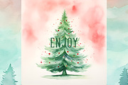 Watercolor Backgrounds. Winter, a Background Graphic by MuzaArtStudio (Thumbnail 6 of 6)